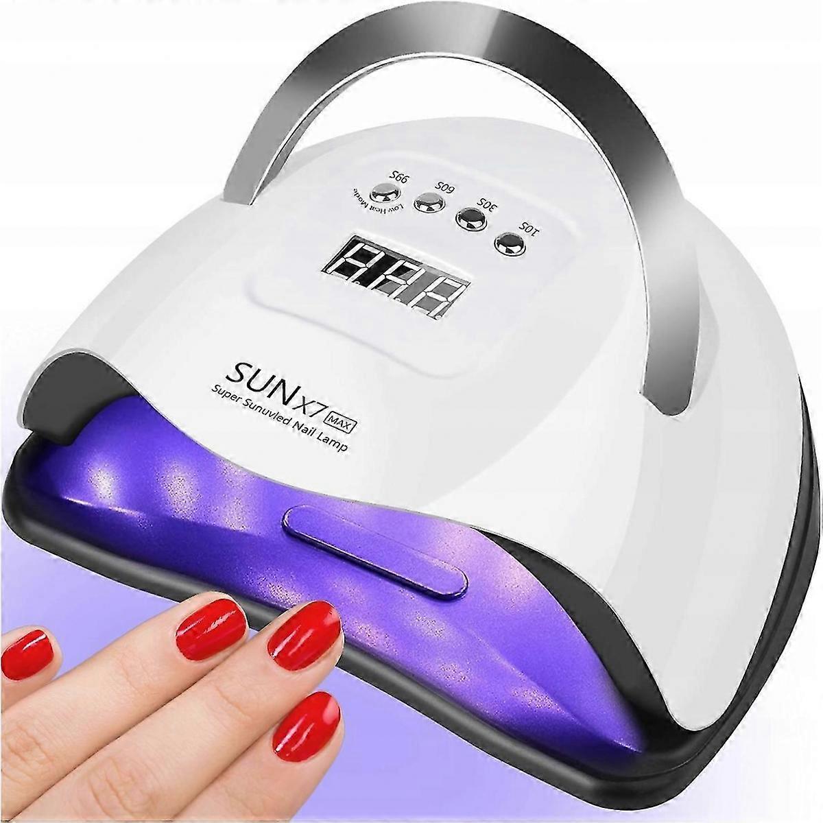 Led+uv Lamp Datis Uv Led Nail Lamp 220w Sun X7 Max Lcd Gels 220w White