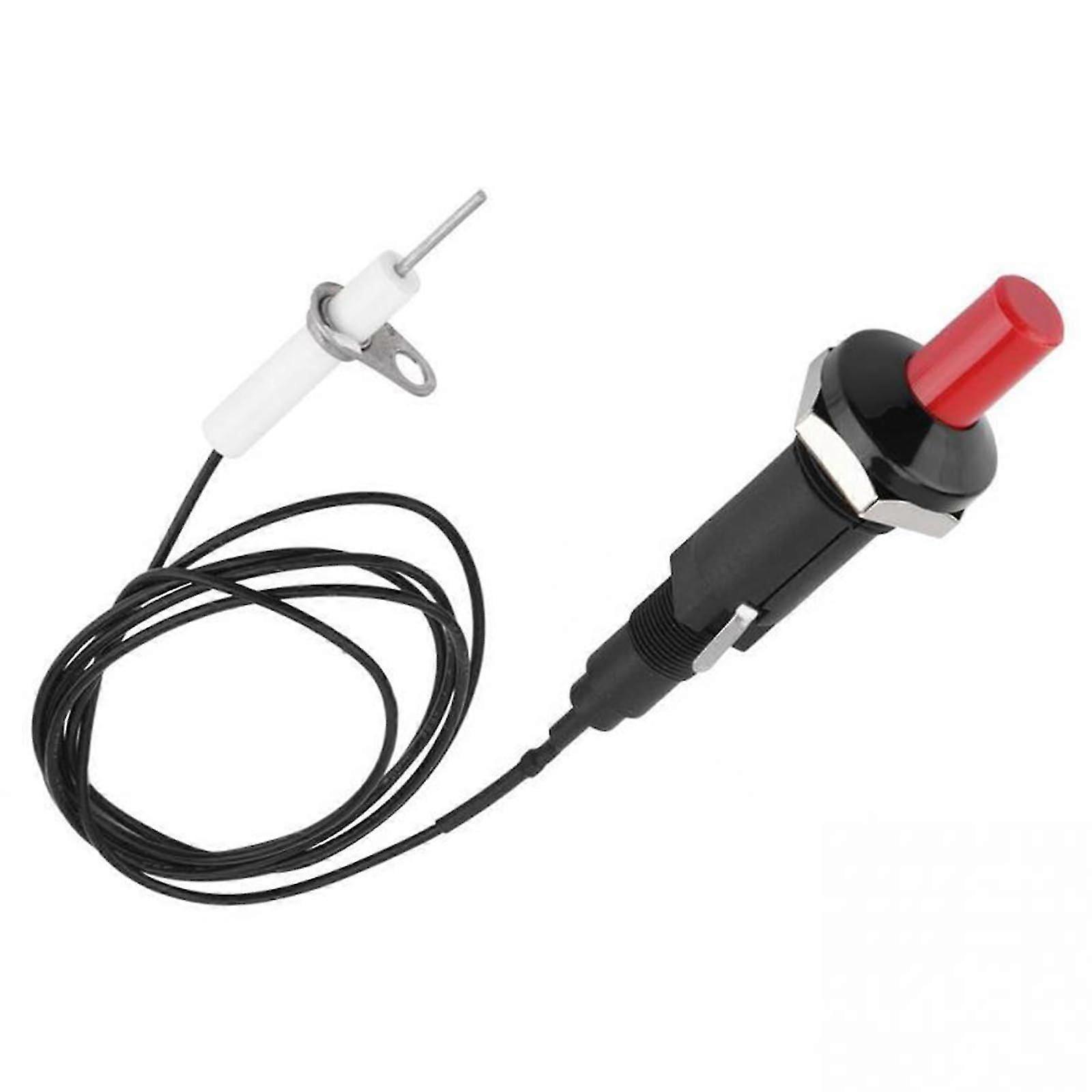 Piezo Igniter Kit for Barbecue and Gas Stove, Universal Push Button Ignition Spark Plug Wire, Fireplace and Oven Compatible