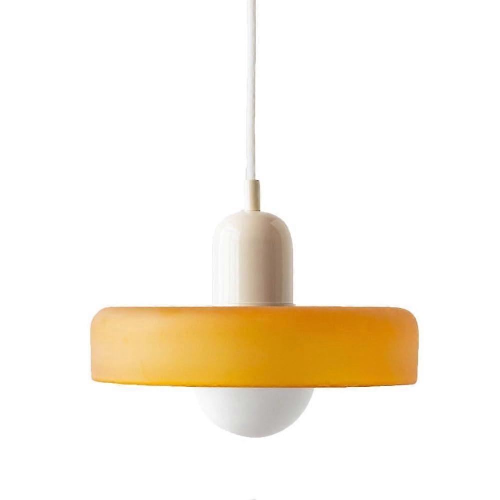 Modern Pendant Light with Bold Yellow Green Design, Adjustable Hanging for Dining Room and Kitchen