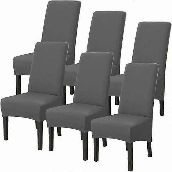 6-pack washable universal chair covers in stretch microfiber
