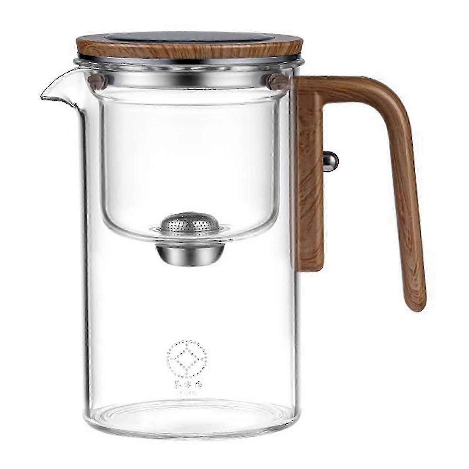 Teapot with Magnetic Lid for Safe Pouring and Easy Tea Brewing