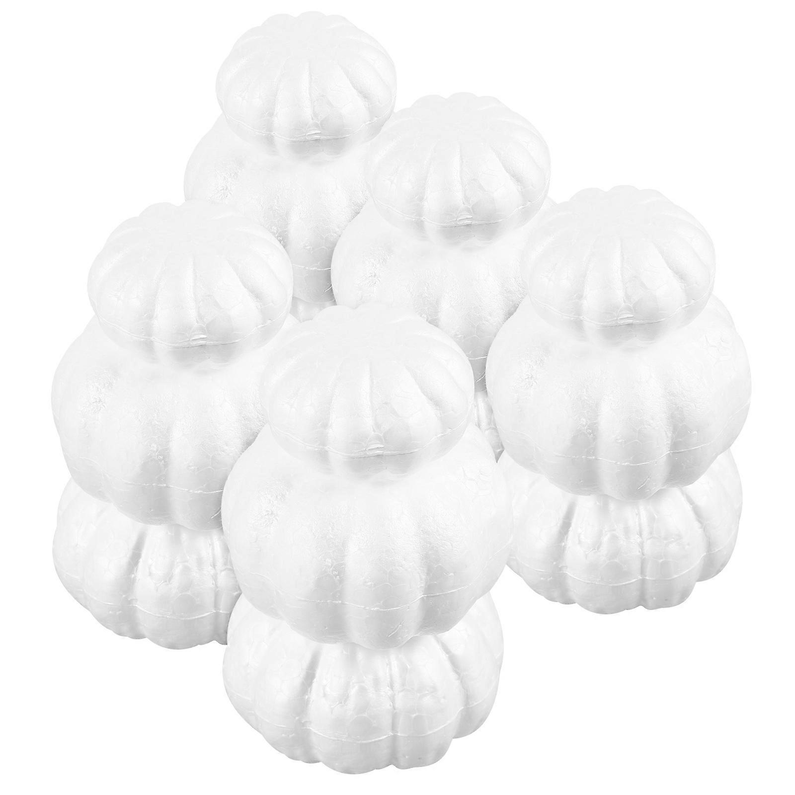 Foam Pumpkins 15Pcs Craft Pumpkins Perfect For DIY Projects Simulation Style Carvable Decorative Use