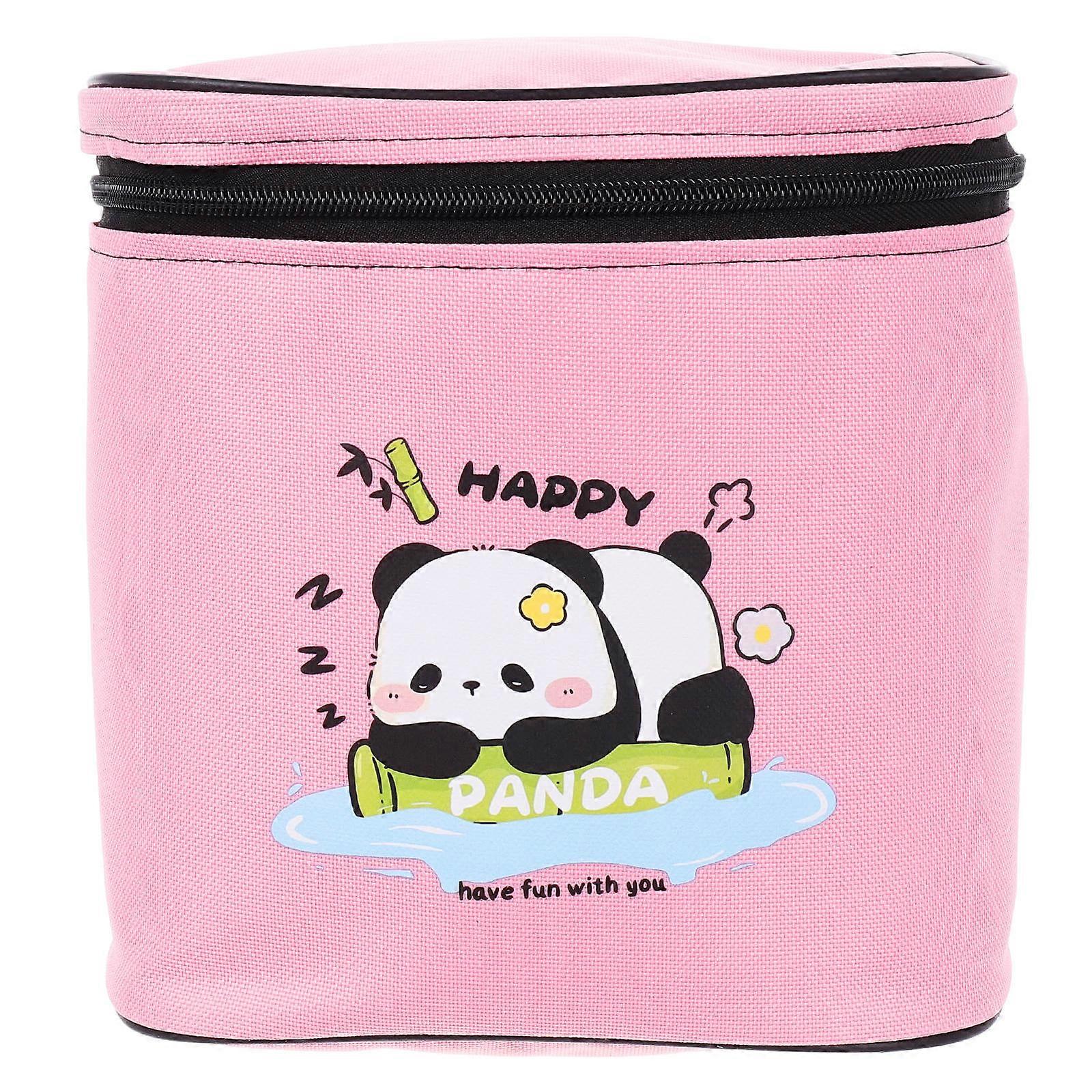 Electric Bike Handlebar Bag for Storage Use Pink Polyester Design