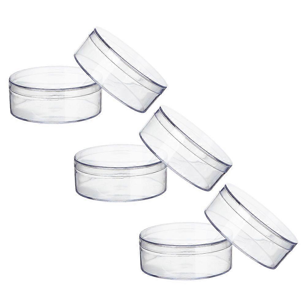 Clear Round Candy Box for Party 24Pcs Transparent Storage Boxes with Lid