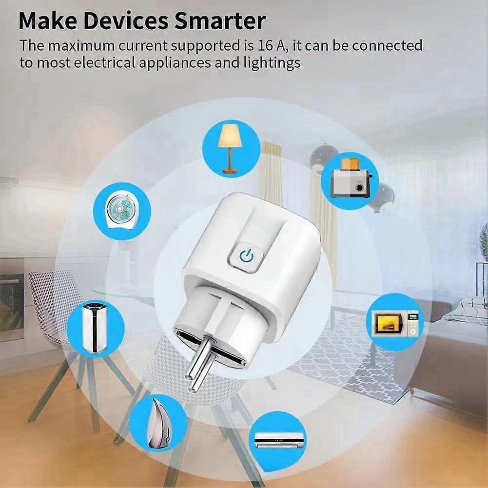EWelink WiFi Smart Socket with Power Monitoring Smart Plug Voice Control Work EU Plug