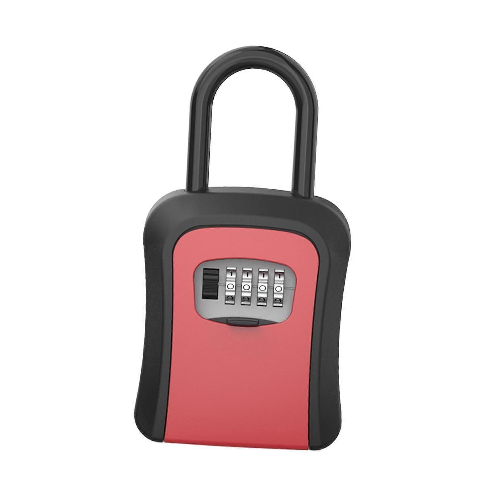 Colaxi Key Cabinet Organizer Key Lock Box Waterproof Password Key Case Safe Case Combination 4 Digit for Store Auto Real Estate Agency Hotel Red