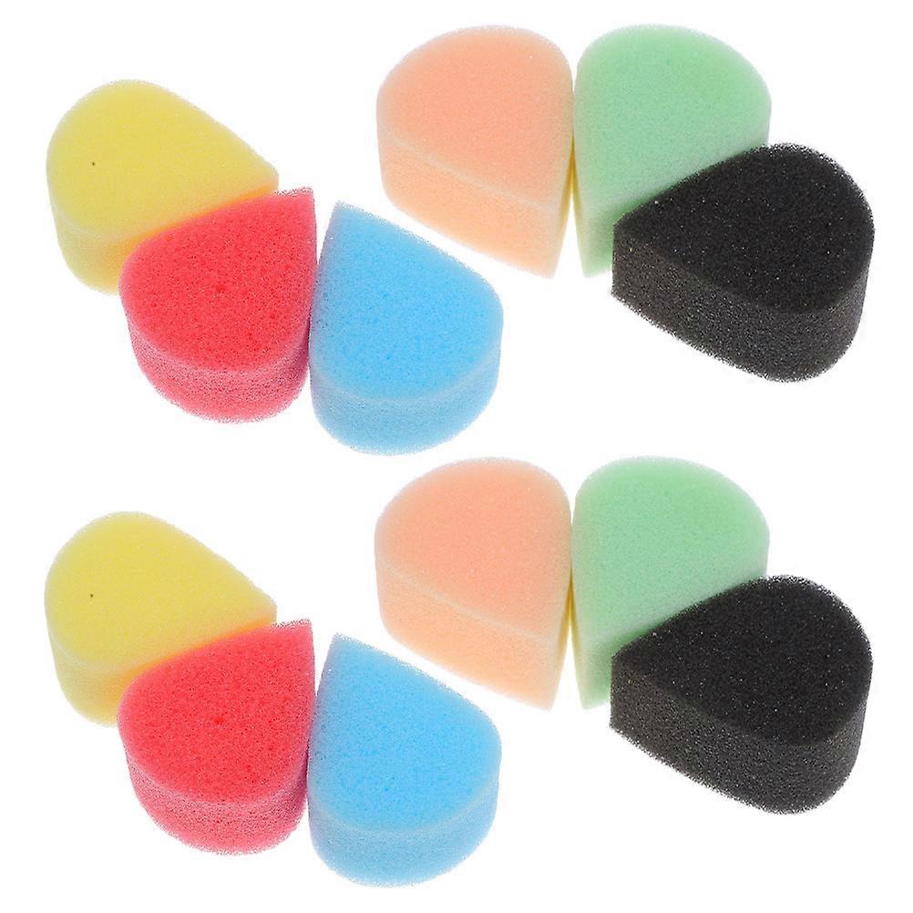 48Pcs Multi Color Face Paint Sponges Kid Friendly Teardrop Shape Applicator Tools For Outdoor Creative Sessions Even Color Application