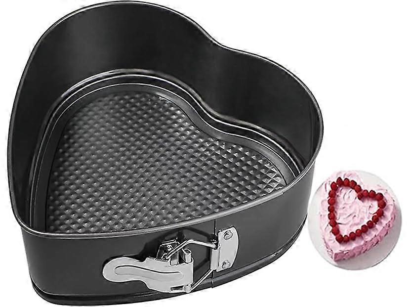 9 Inch Heart Shaped Springform Cheesecake Pan, Nonstick Leakproof with Removable Bottom