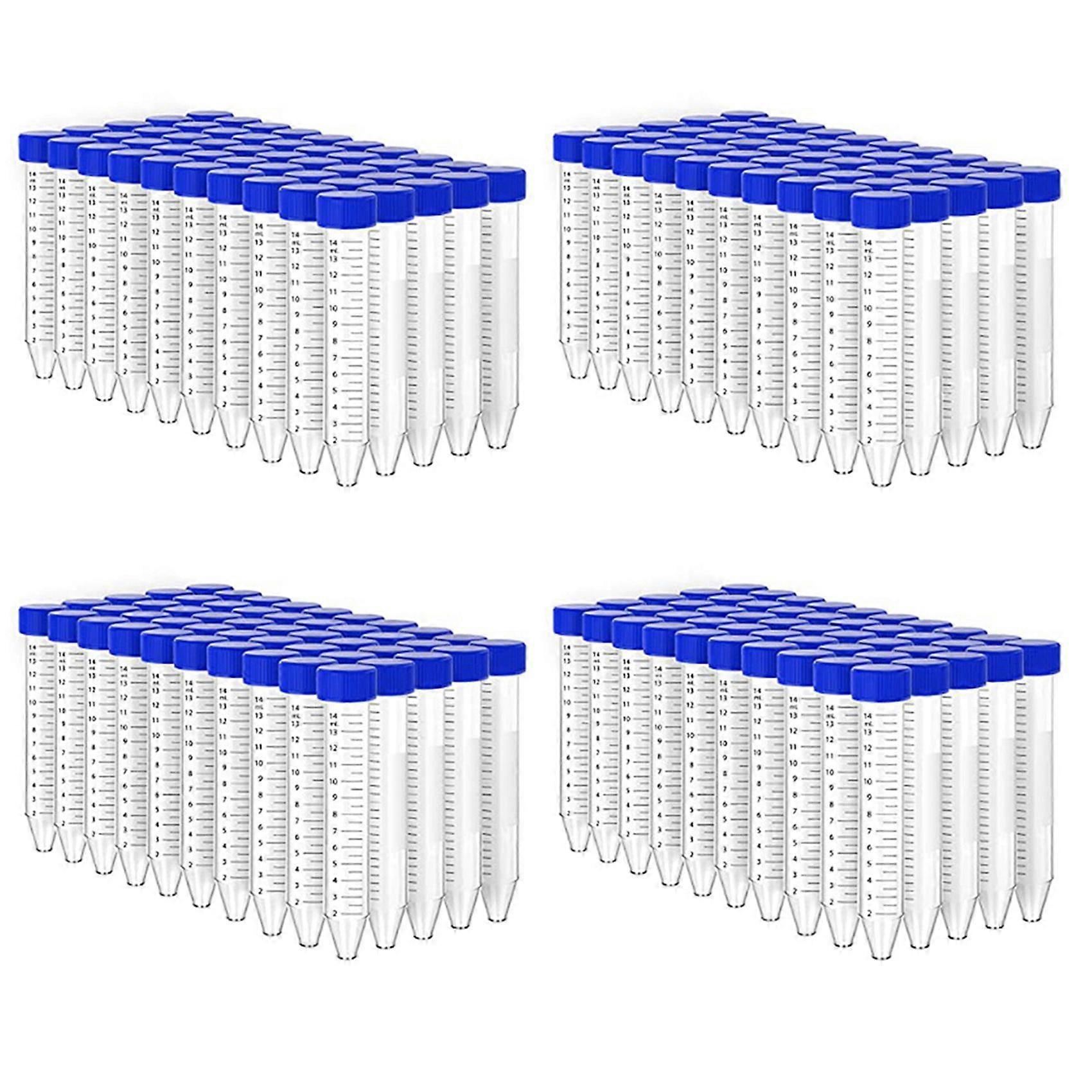 200Pcs Conical Centrifuge Tubes 15mL with Screw Caps, Graduated and Write Marks Lab Test Container