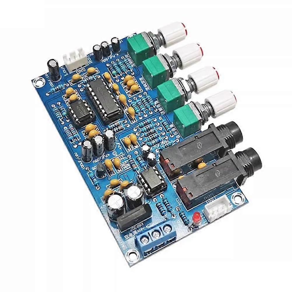 Digital Microphone Amplifier Board Dual AC12V Input Karaoke Reverb Microphone Module Dual Channel