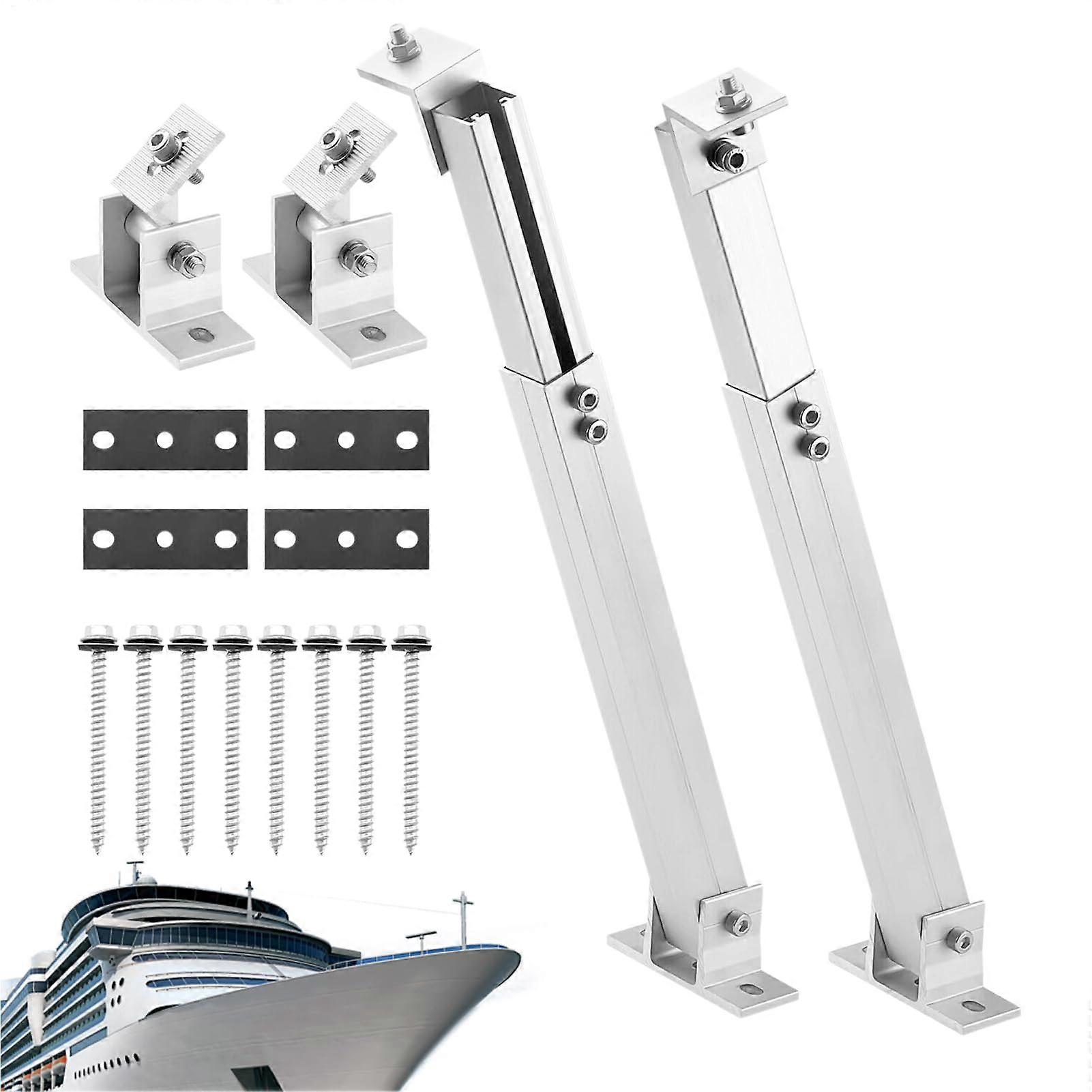 Solar Panel Mounting Brackets with Adjustable Tilt for 100400W Panels RV Boat Roof