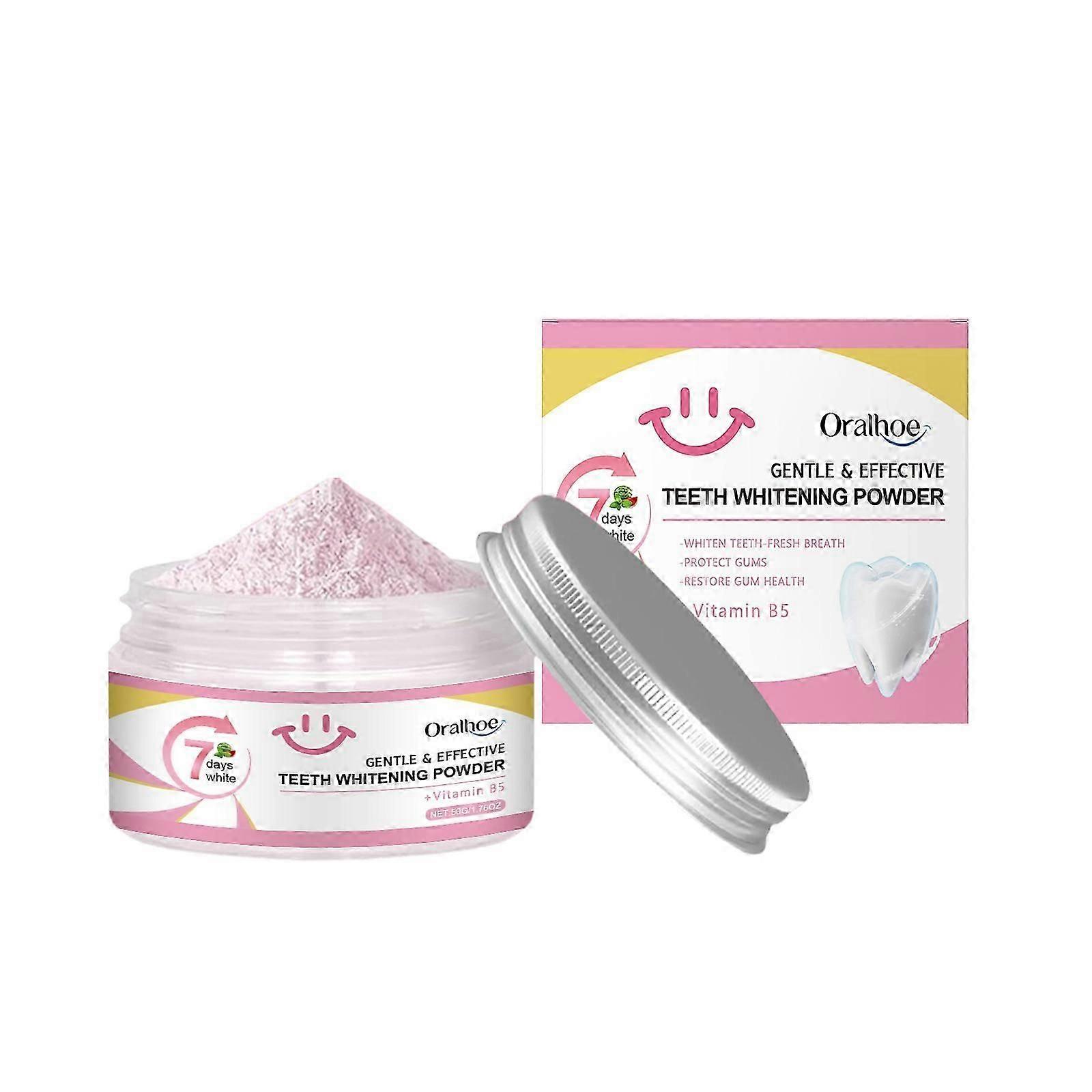 Natural Whitening Tooth Powder with Watermelon & Mint  Fresh Breath, Tartar Control, Enriched with Vitamin B5