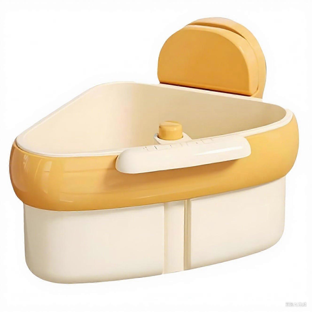 Sink Strainer Basket with Suction Cup, Fast Drainage, Removable Kitchen Waste Filter, Yellow