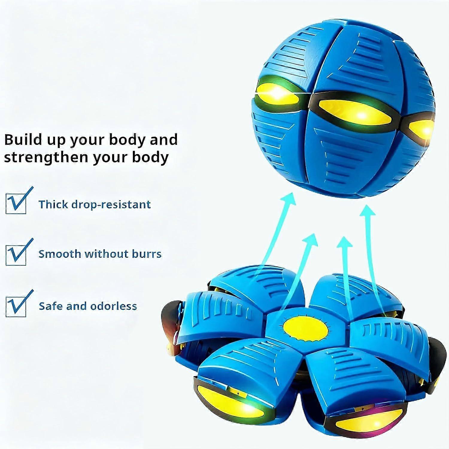 Fantastic 2026 New Children's Bouncing Ball with LED Lights, Magic MetaBall, Magic Flying Saucer, Bouncy Ball, Parent-Child Interaction (Green)