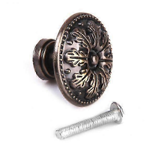 70x Flower Knobs Pulls Decorative Round Hardware with Screws for Cabinet