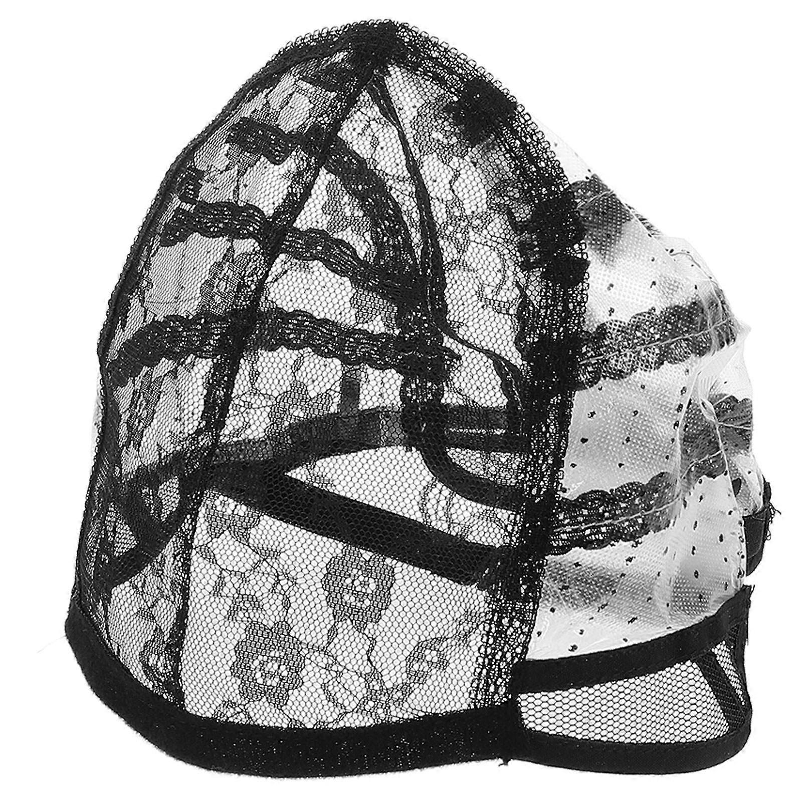 Black Adjustable Wig Cap for Wig Making Featuring Breathable Mesh