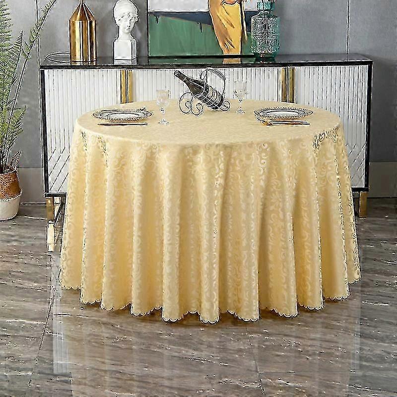 Round Solid Color Tablecloth Wedding Banquet Tablecloth Simple Decorative Tablecloth