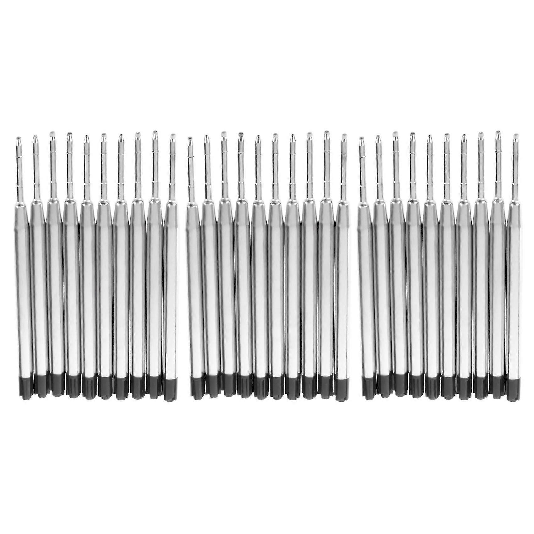 30X Black Ballpoint Pen Ink Refills Fine Point Medium Common for Parker Style