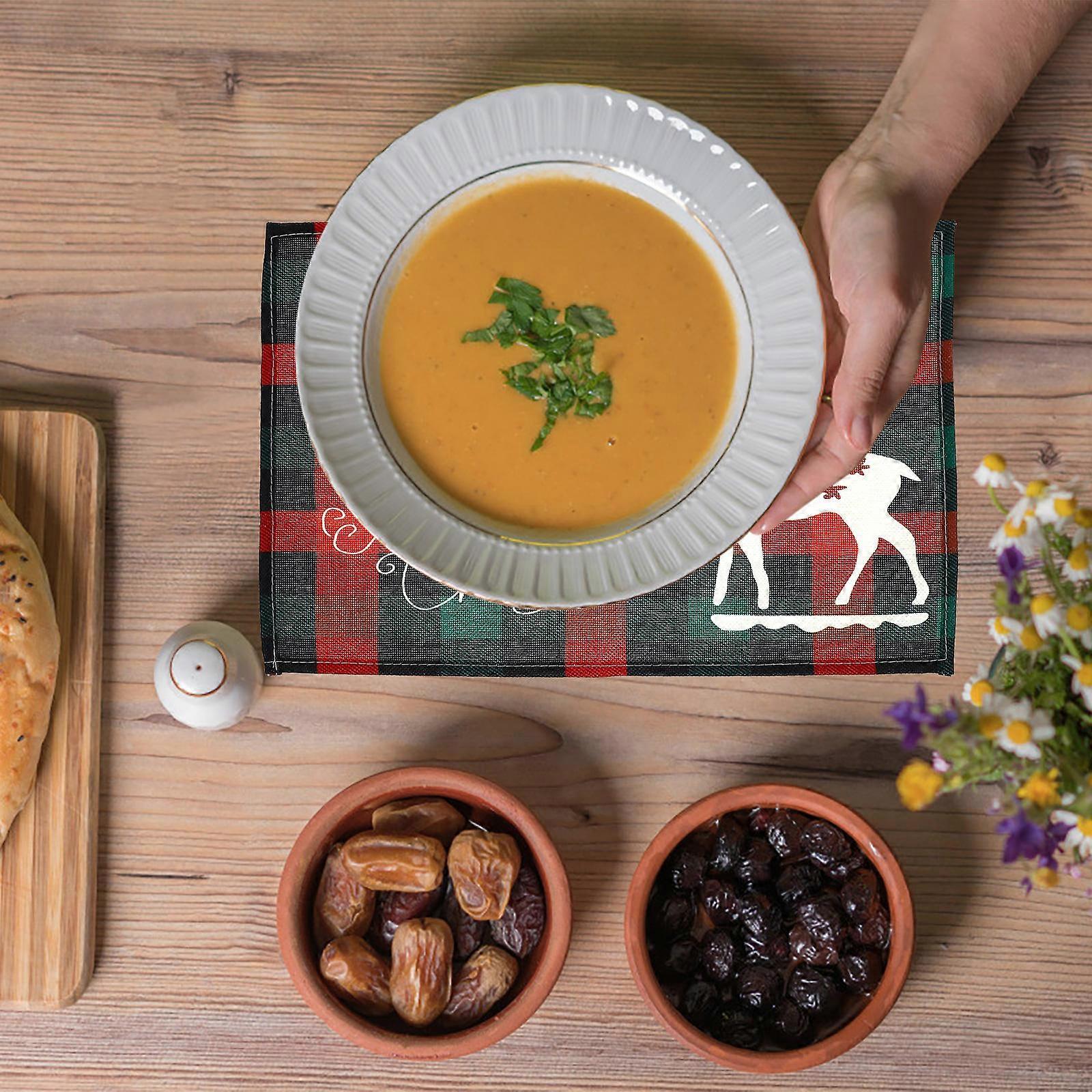 Christmas Tabletop Mat Creative Placemat for Dining 4Pcs Pack