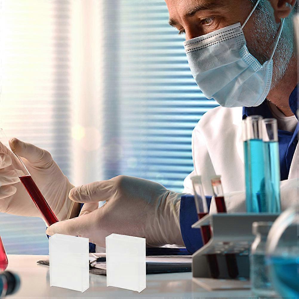 Glass Cuvette Cells for Laboratory Use Spectrophotometer Function 2Pcs