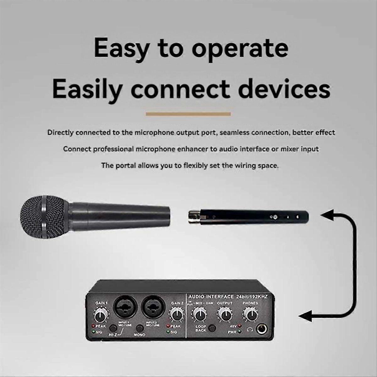 Rechargeable Wired Microphone Special Amplifier Dynamic Microphone Microphone Preamplifier Speech Stage Recording Gain
