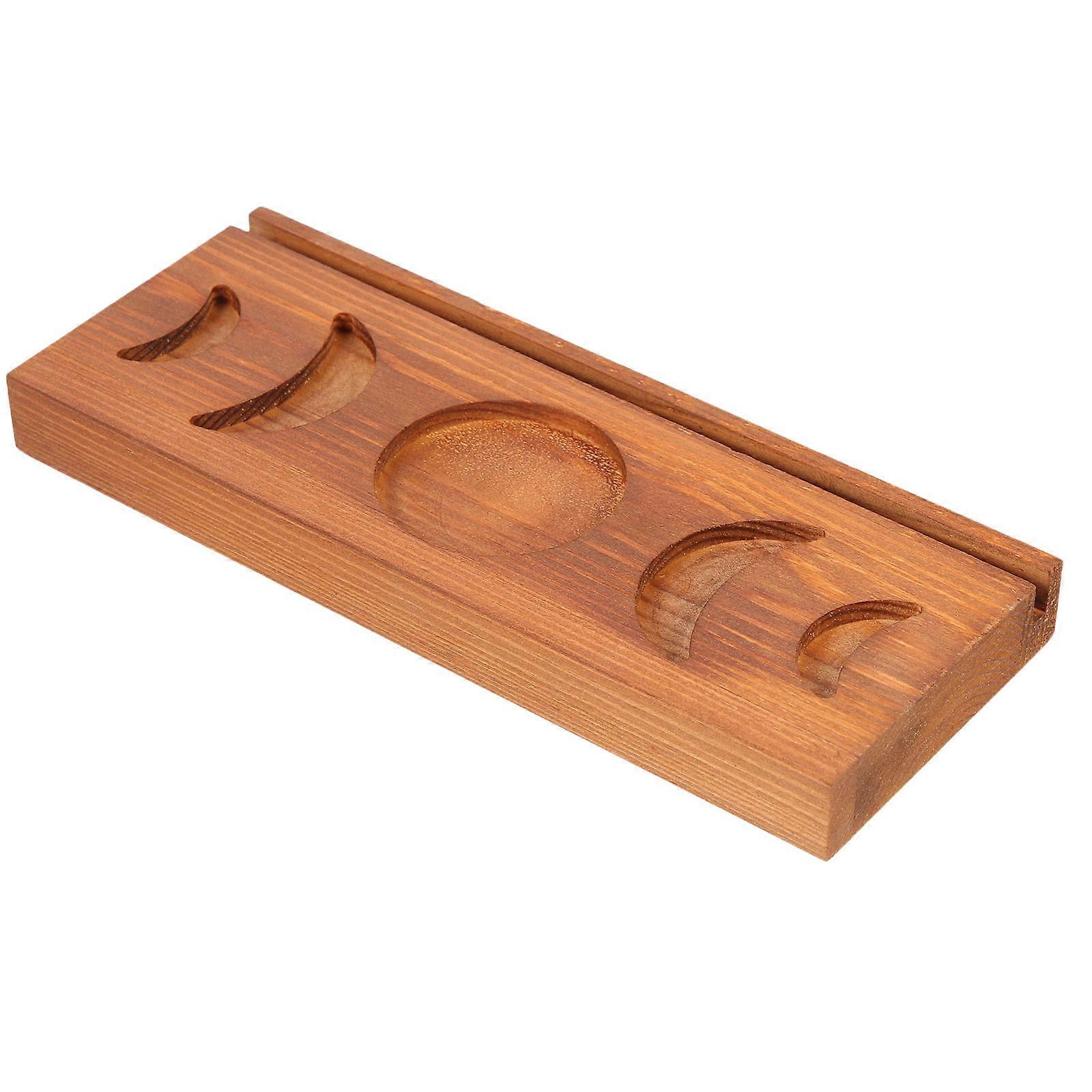 Moon Phase Tarot Card Stand Wooden Holder for Display 3Pcs Multi-Function