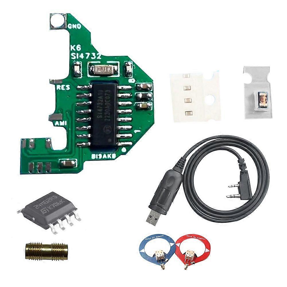 SI4732 Module+2xDonut Antenna+USB Programming Cable Shortwave Modification Module FPC Version for Quansheng UV-K5 UV-K6