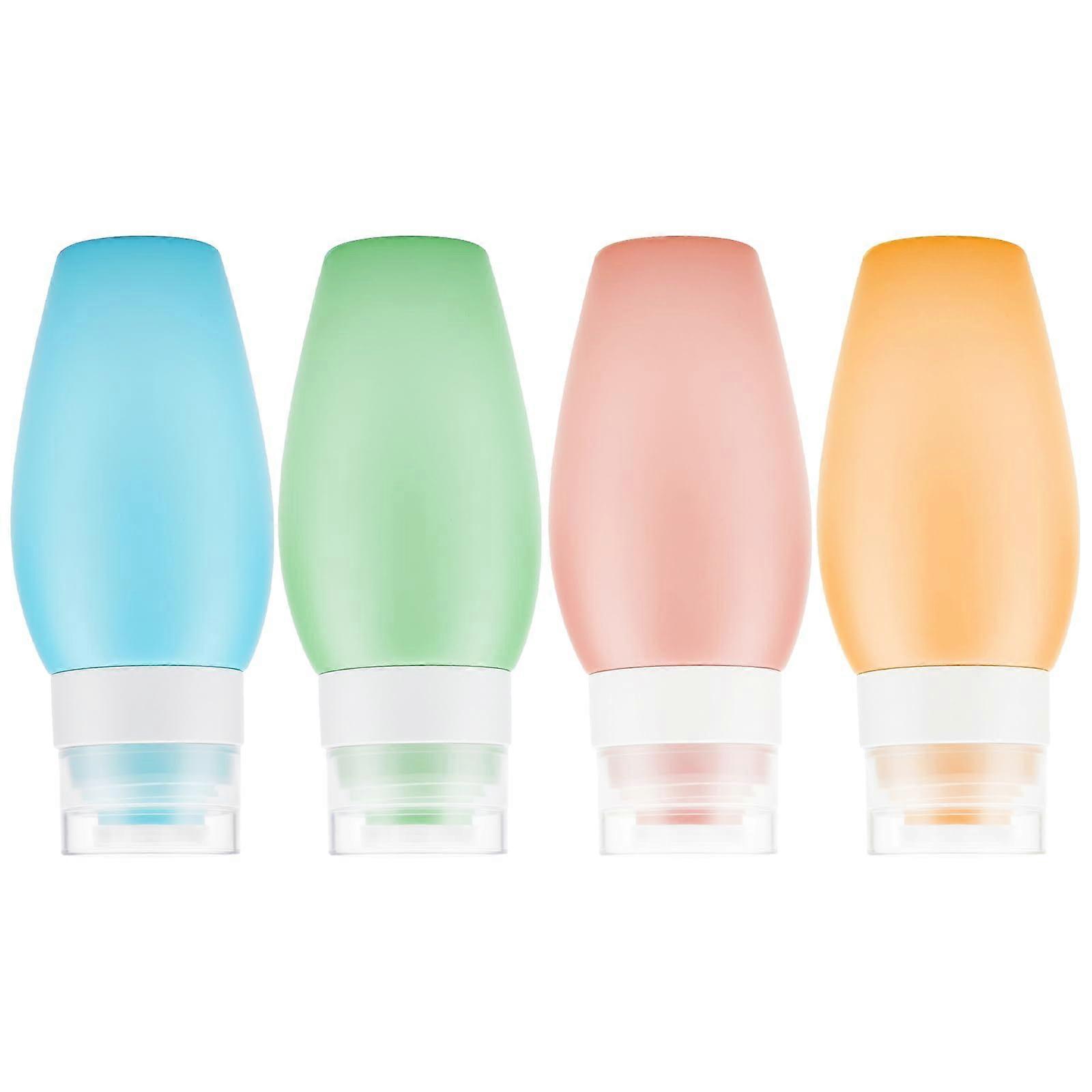 Travel Bottles Set 4 Pack Leakproof Silicone with Bag TSA Approved Refillable Shampoo Containers