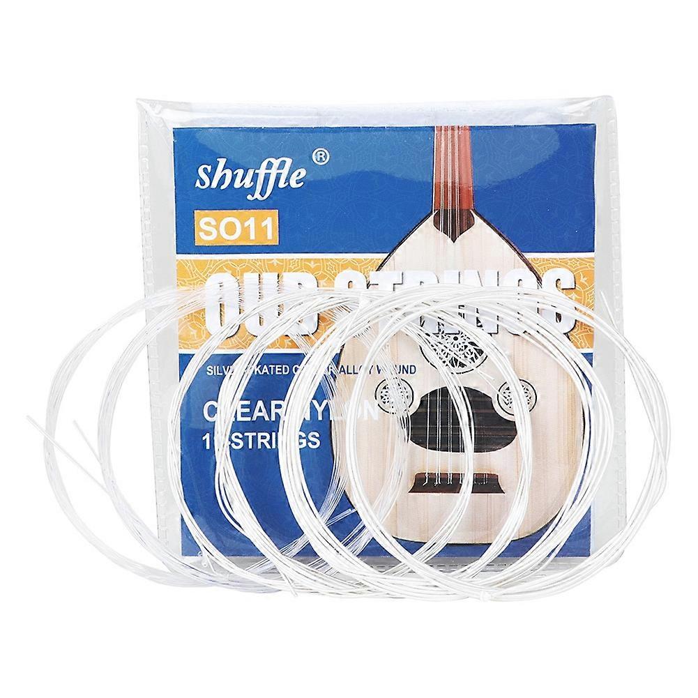 Shuffle Oud Strings Set 11-String Silver Plated Nylon Rustproof Beginner Practice Strings Oud Instrument Accessories