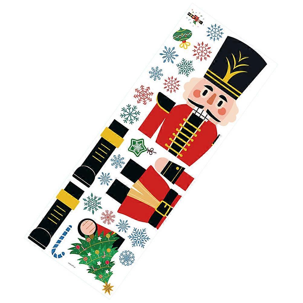Christmas Nutcracker Window Sticker for Window Decor Red