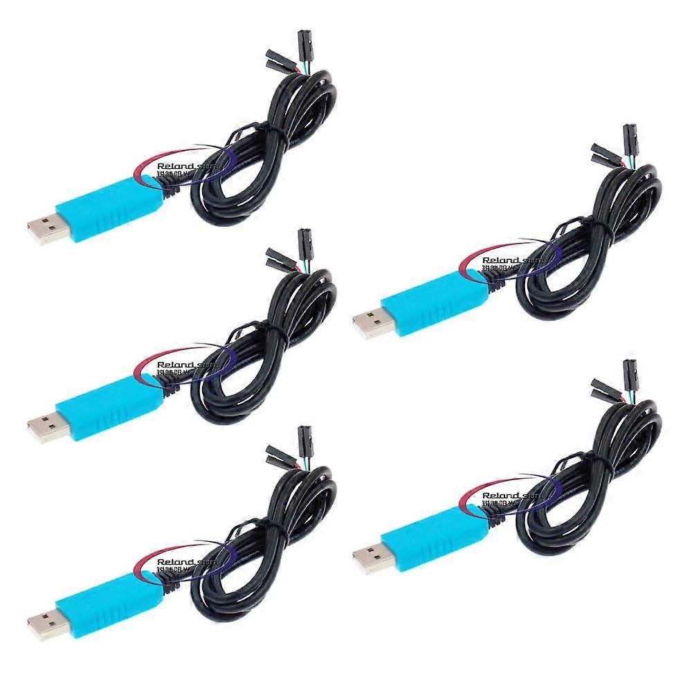 5pcs USB to TTL Serial Cable PL2303TA Converter 5V Adapter Speed Data Transfer for Debug