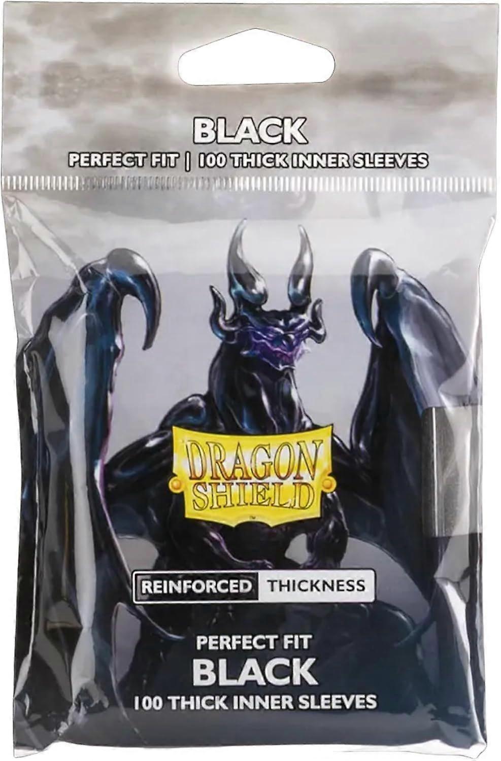 Dragon Shield Standard Size Perfect Fit Thick Inner Sleeves 100ct - Black