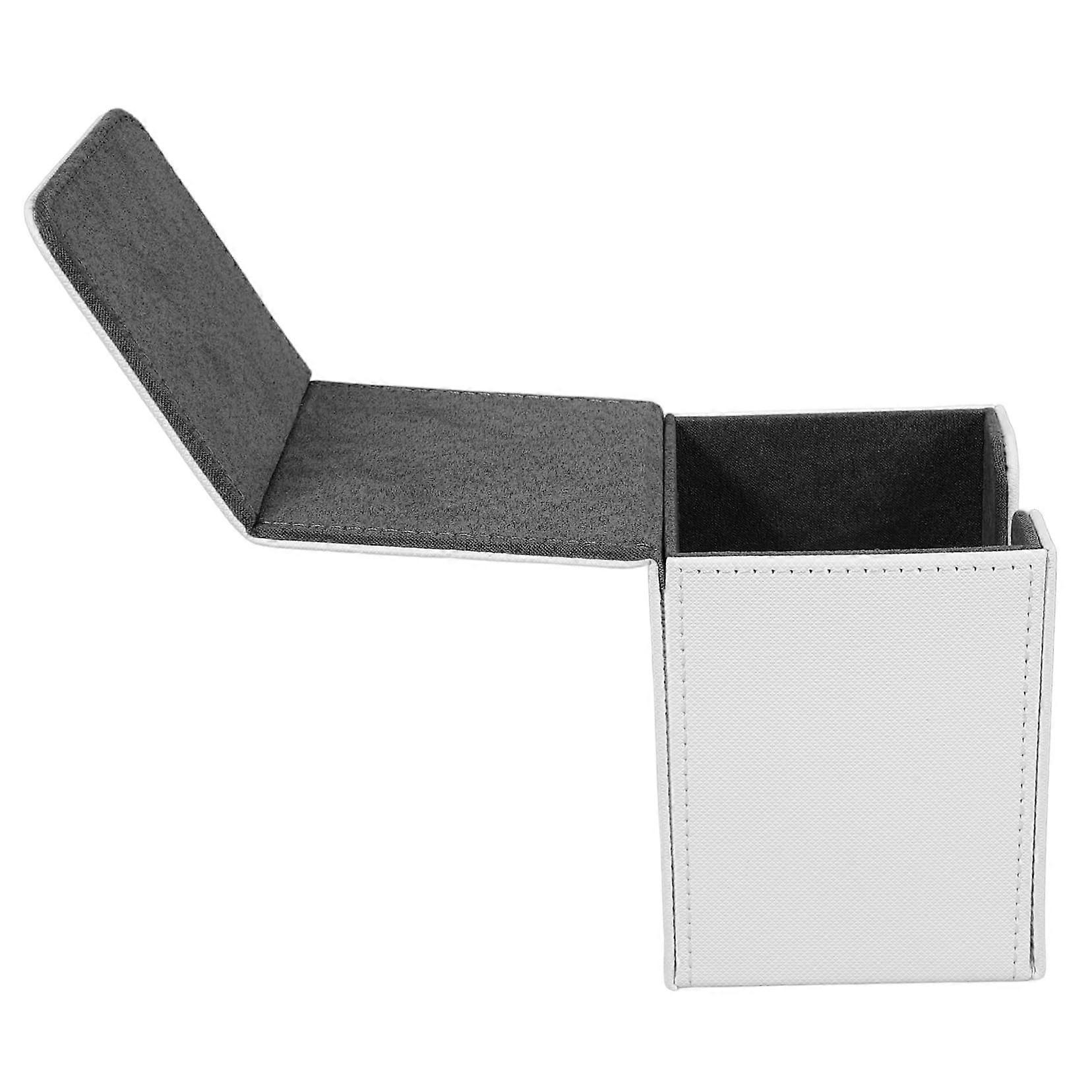 PU Leather Trading Card Storage Box with Smooth Lining, Compact Deck Organizer for Gamers