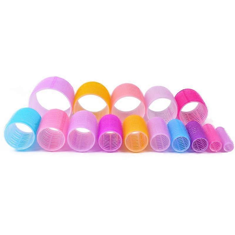 Hair Curlers 4cm Self Grip Velcro Rollers Set for Quick Curl Styling Multicoloured 6 Pack