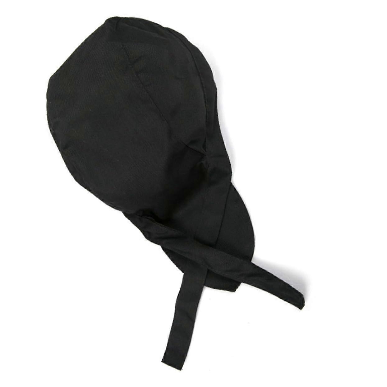 Black Chef Hat Unisex Breathable Cooking Cap for Restaurant Staff with Comfortable Solid Color Design