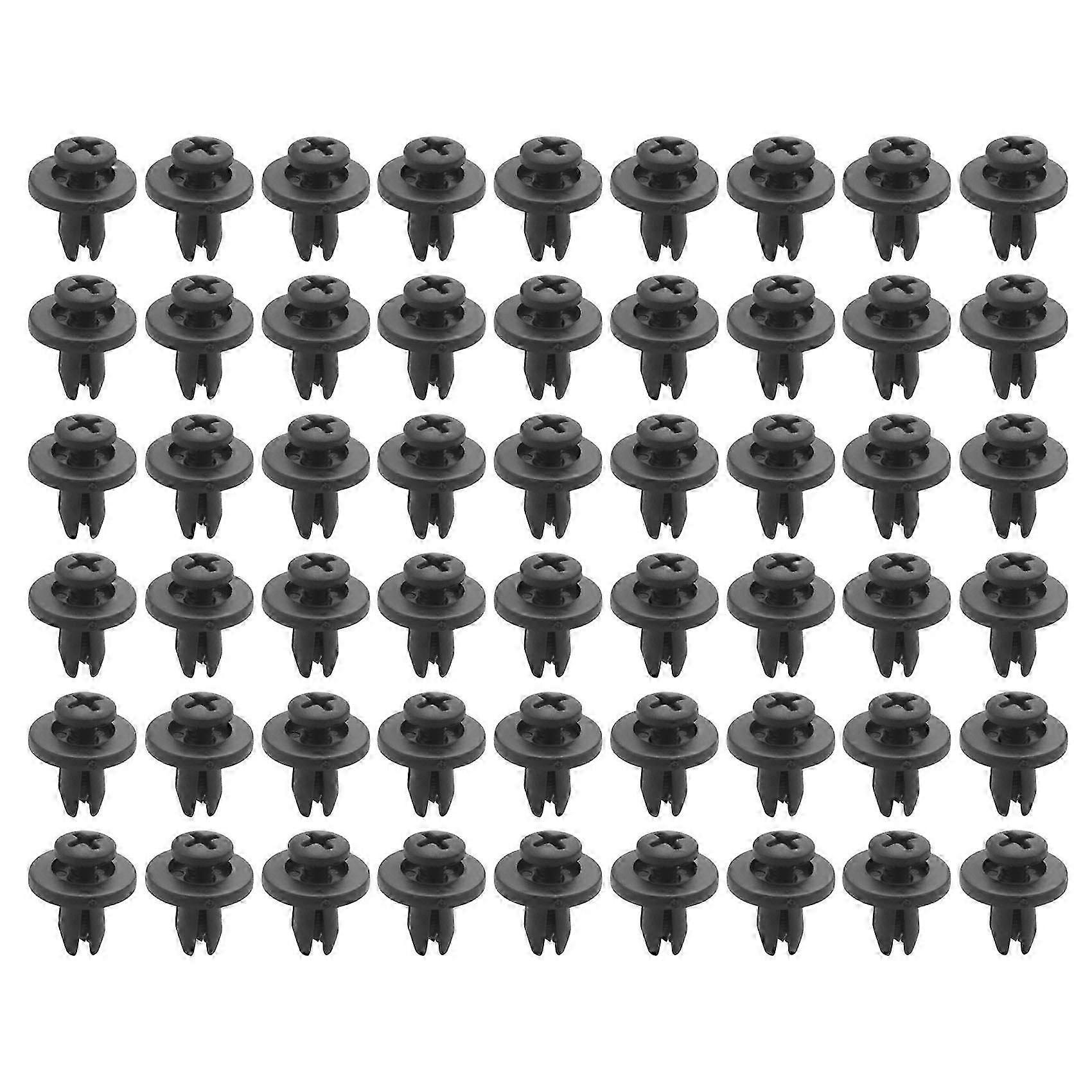 300Pcs 6mm Plastic Push Type Rivet Bumper Pin Clips