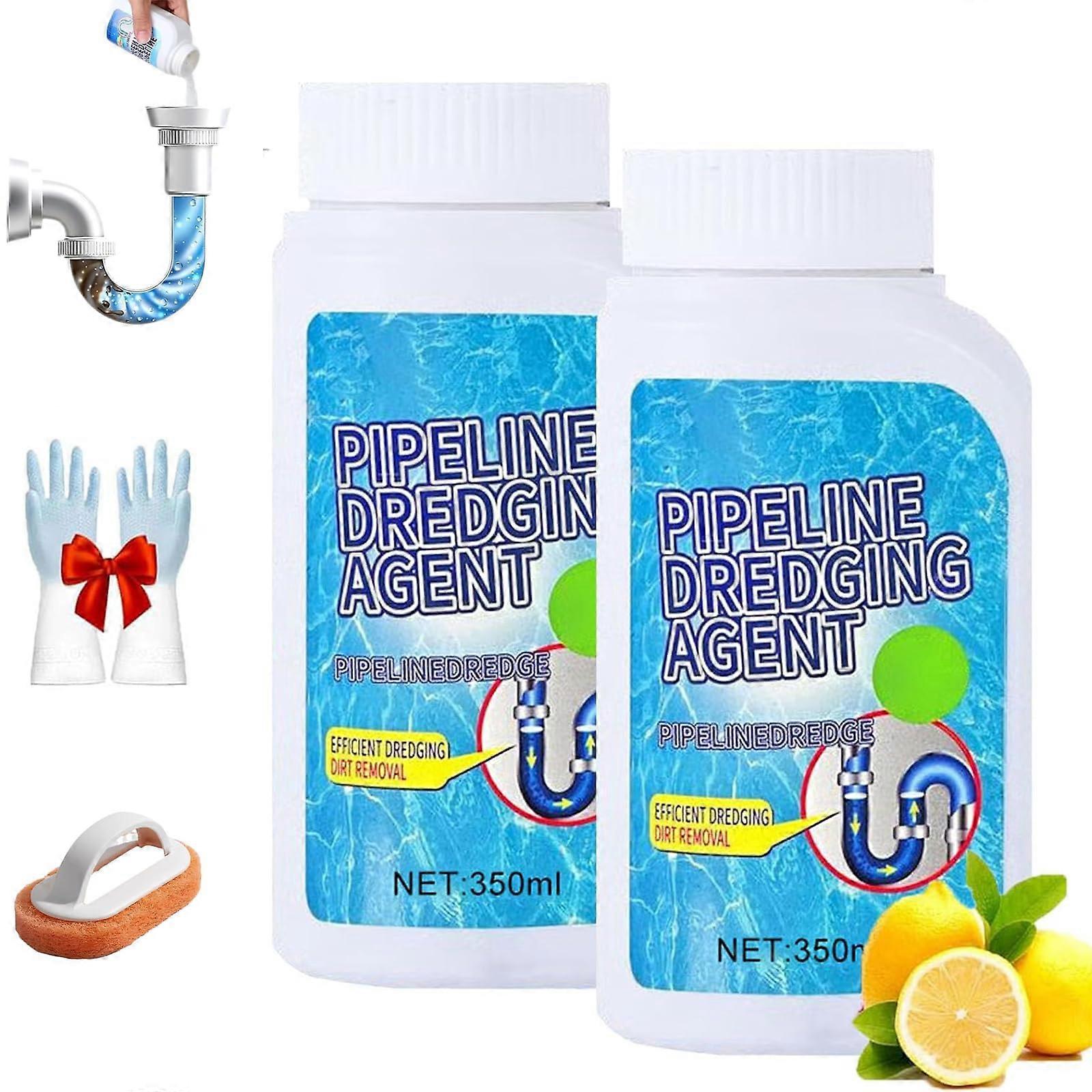 Powerful Drain Cleaner Dual Pack for Kitchen and Toilet Pipe Dredging Agent