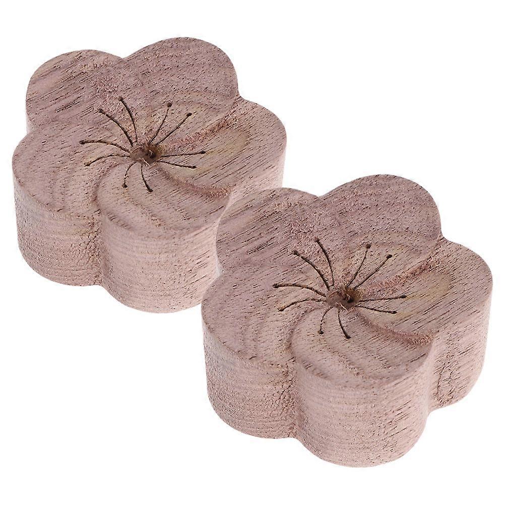 Plum Blossom Wooden Essential Oil Diffuser for Aromatherapy 2Pcs Portable
