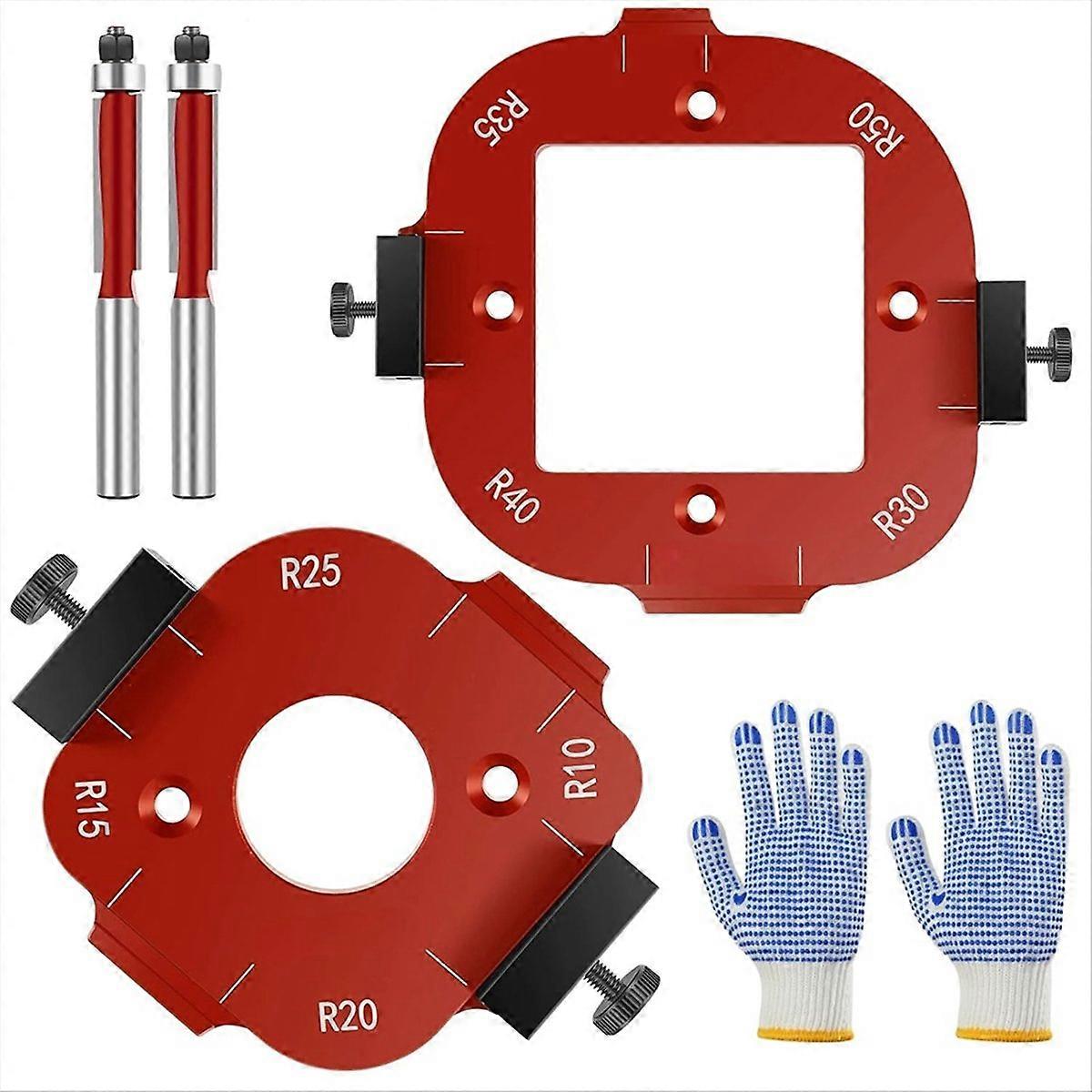 Router Corner Radius Template,2pcs Radius Jig Router Templates