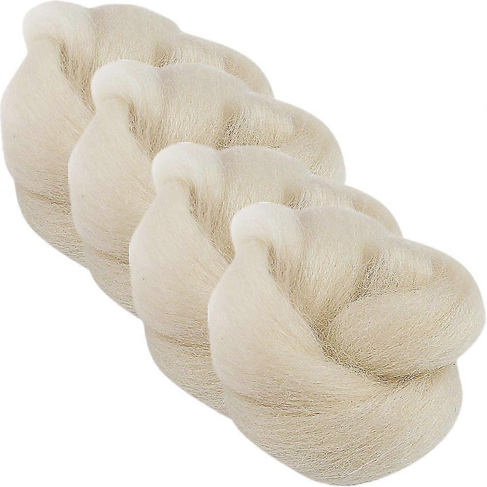 Anti-Wear Toe Separators Wool Pads for Protecting 4Pcs Toe Corn Relief
