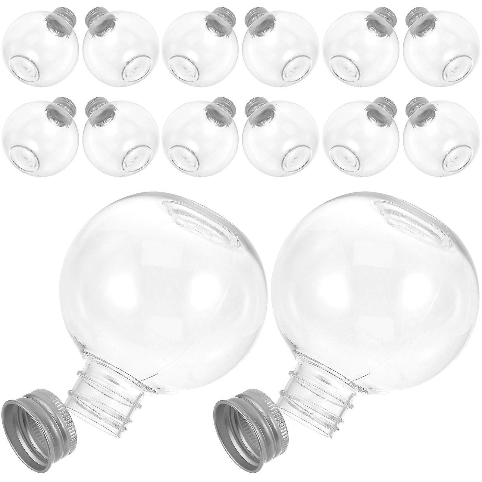 Spray Bottle Plastic Transparent Round Bulb for Storage Use 25Pcs