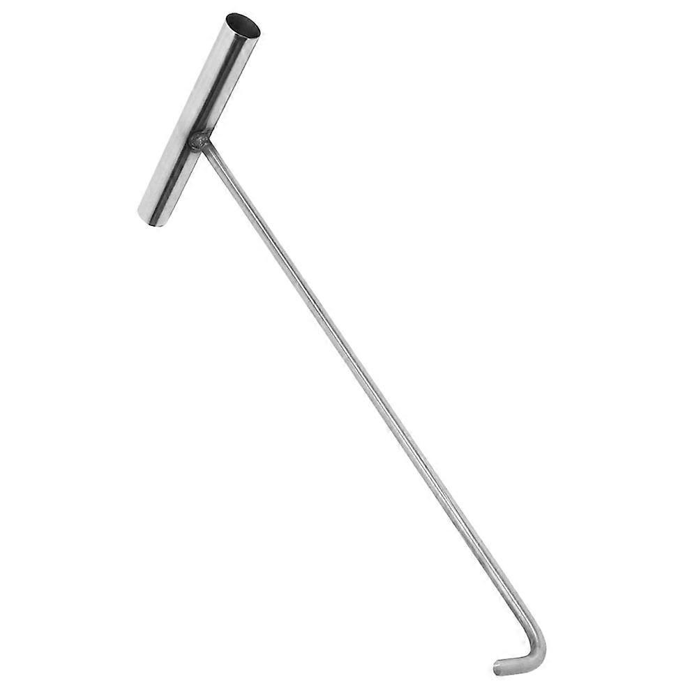 Metal Manhole Cover Hook Lifter Tool for 2Pcs Durable Silver Use