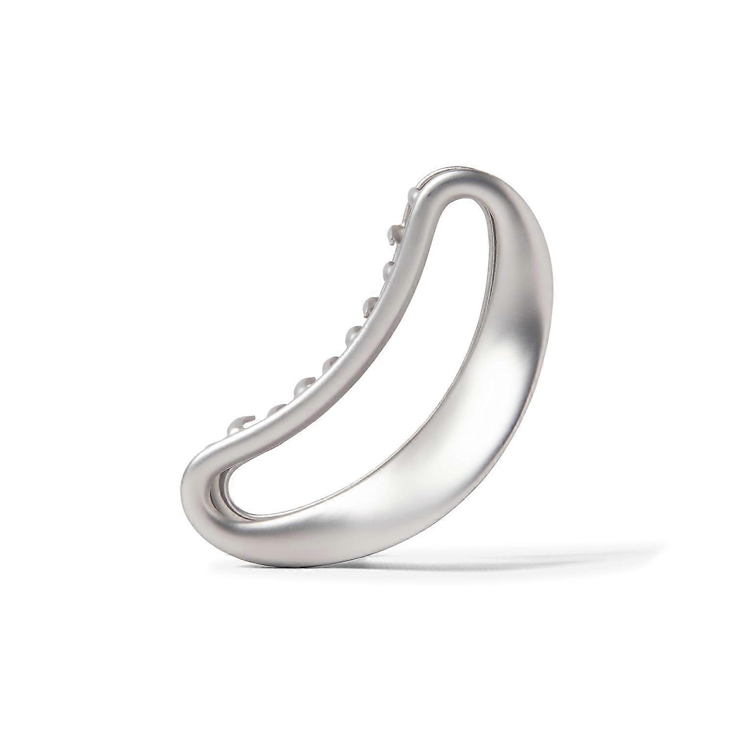 Sculpted Silver Claw Clip