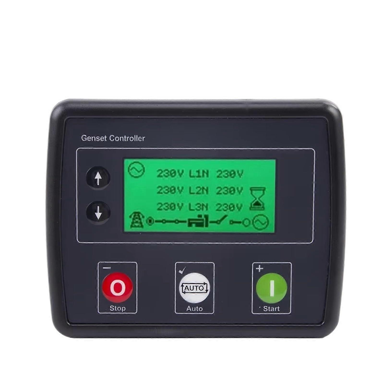 Generator Controller AMF Control Panel Automatic Backup Power Compatible with DSE4520 True RMS Monitoring