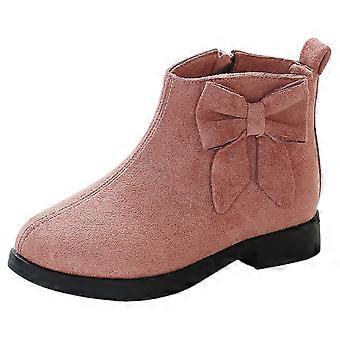 Rosa Mädchen-Stiefeletten, Größe 11,5Y – Modische, lässige Knöchelschuhe, geeignet für Kleinkinderfüße