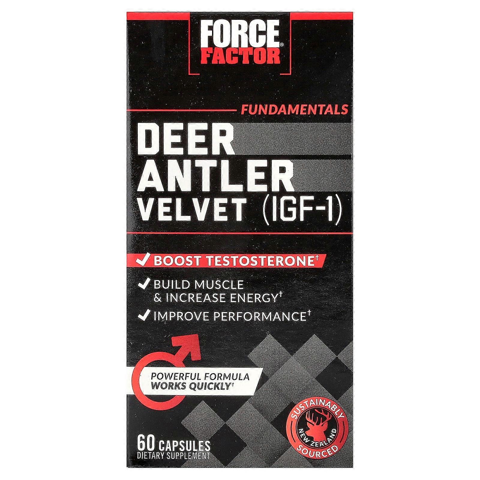 Force Factor, Deer Antler Velvet (IGF-1), 60 Capsules