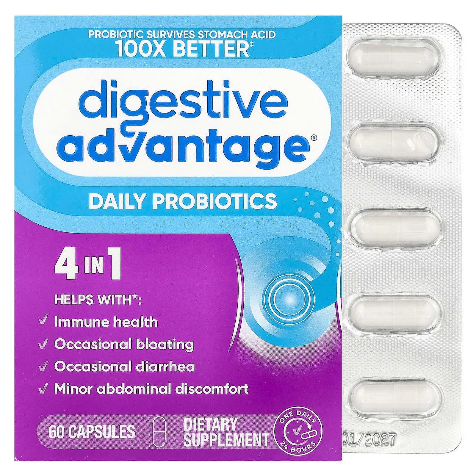 Schiff, Digestive Advantage, Daily Probiotic, 60 Capsules