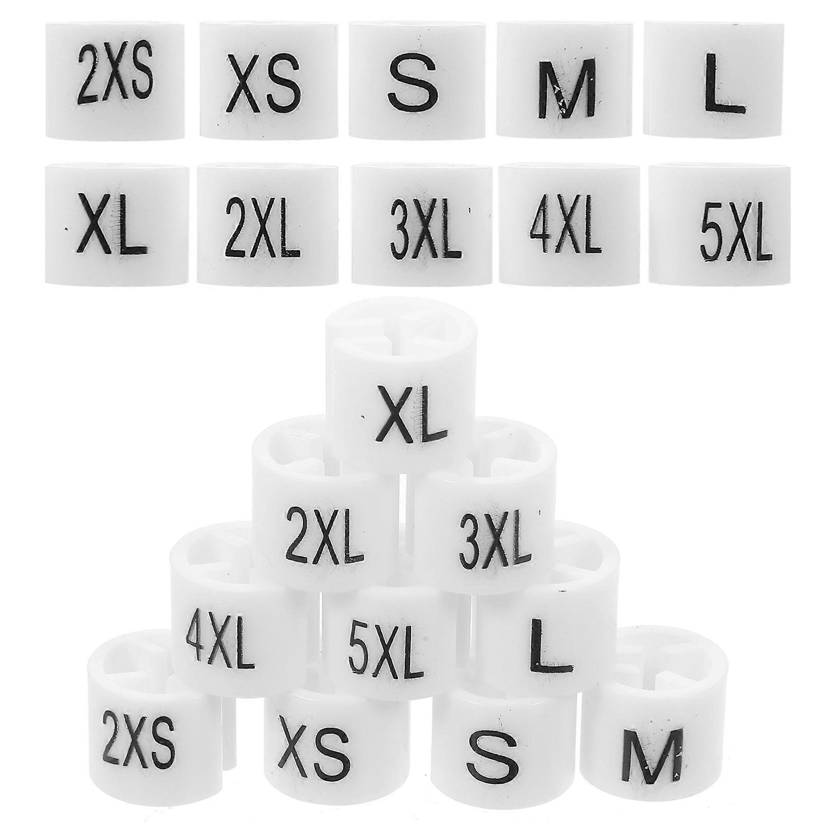Size Tag Plastic Clothing Size Circle Rings for 1000Pcs Clothes