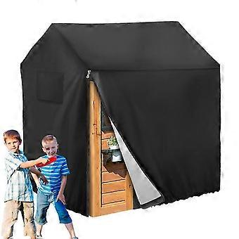Waterproof Outdoor Playhouse Cover with Side Zip UV Resistant Heavy Duty compatible Backyard 110x120x140 Black 2026