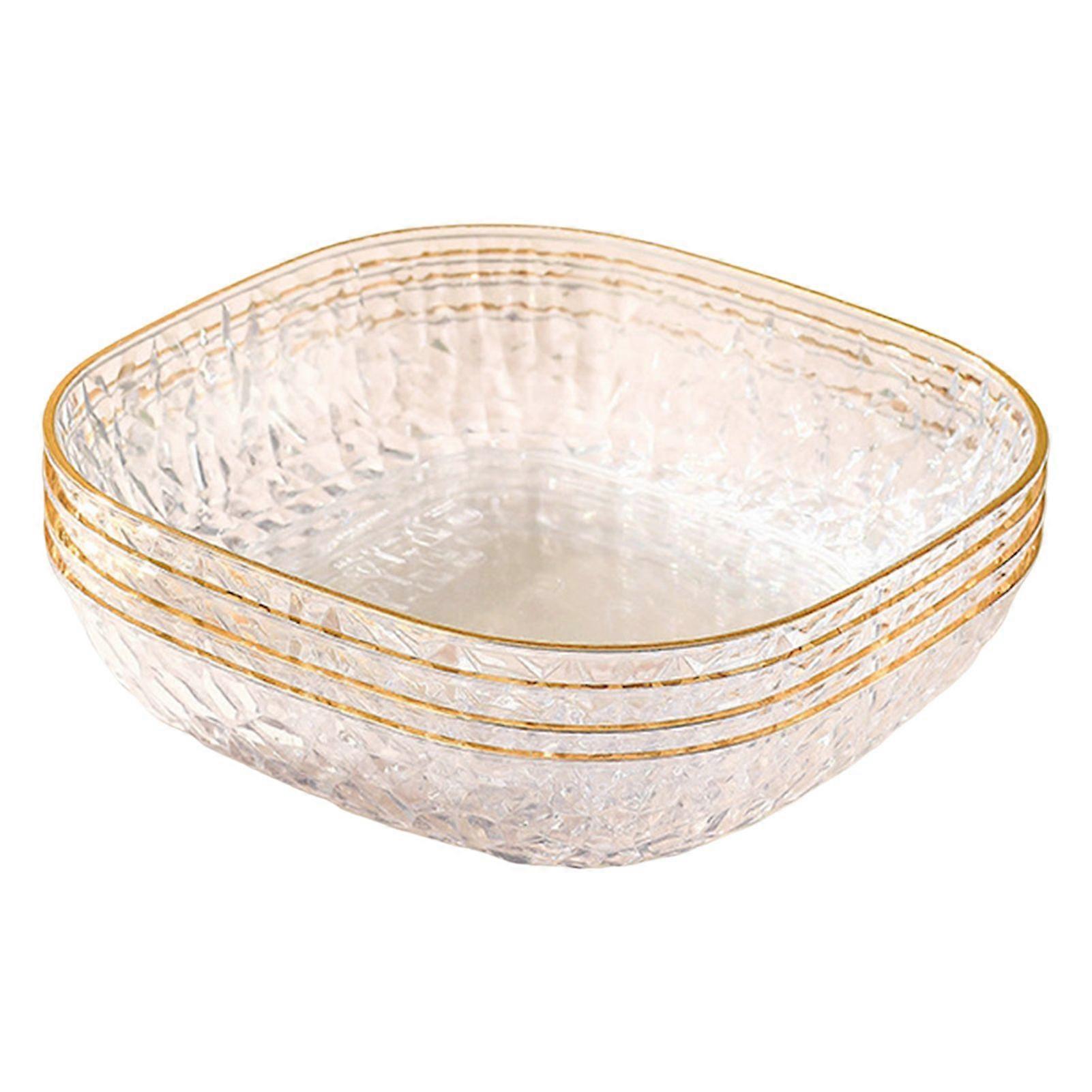 Spit Bone Dish Multi-function Thickened Base Light Luxury Style Translucent Storage Plate Home Supplies